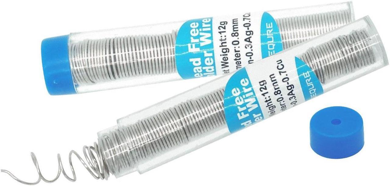Main image of Rosin Core Solder, Lead-Free Solder Flux Wire, Diameter 0.8mm, 20g Portable Tin Solder for Electrical Soldering, Circuit boards, DIY, Welding Work - 2PCS