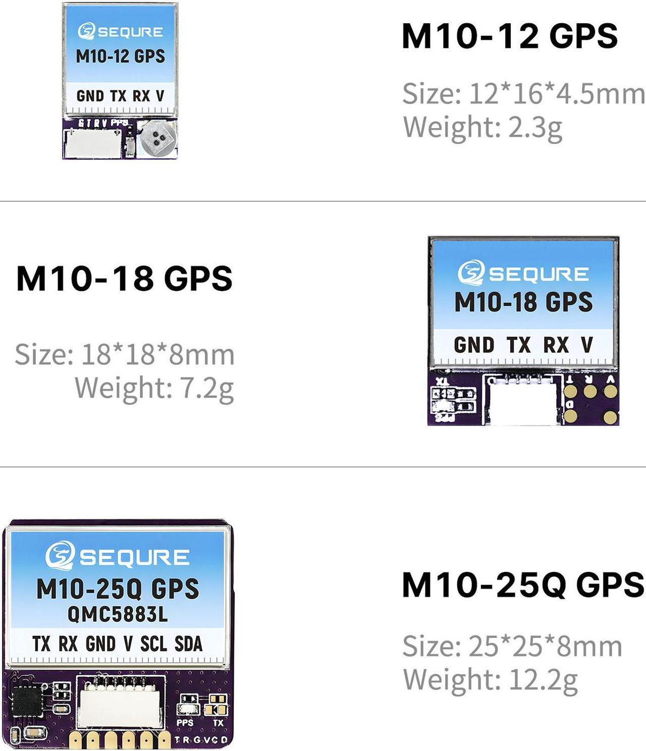Alt view image 6 of 7 - SEQURE M10-18 Mini FPV GPS Module with Upgraded 10th Generation Chip Ceramic Antenna Fast Satellite Positioning Ublox GPS for FPV Racing Drones