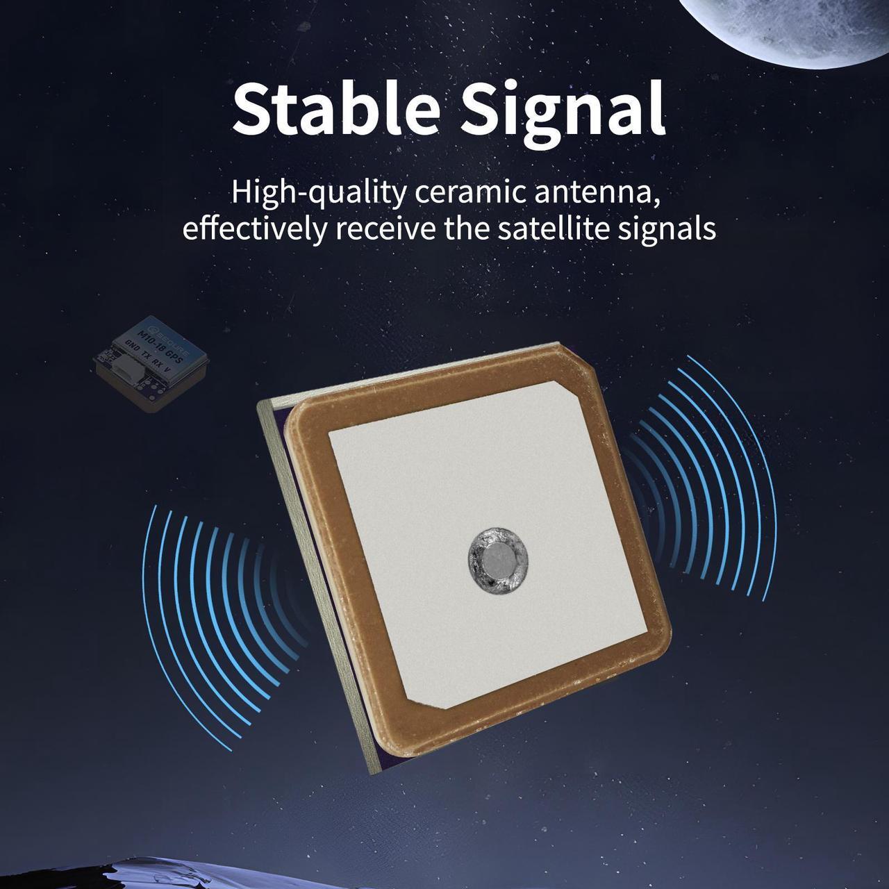 Alt view image 7 of 7 - SEQURE M10-18 Mini FPV GPS Module with Upgraded 10th Generation Chip Ceramic Antenna Fast Satellite Positioning Ublox GPS for FPV Racing Drones