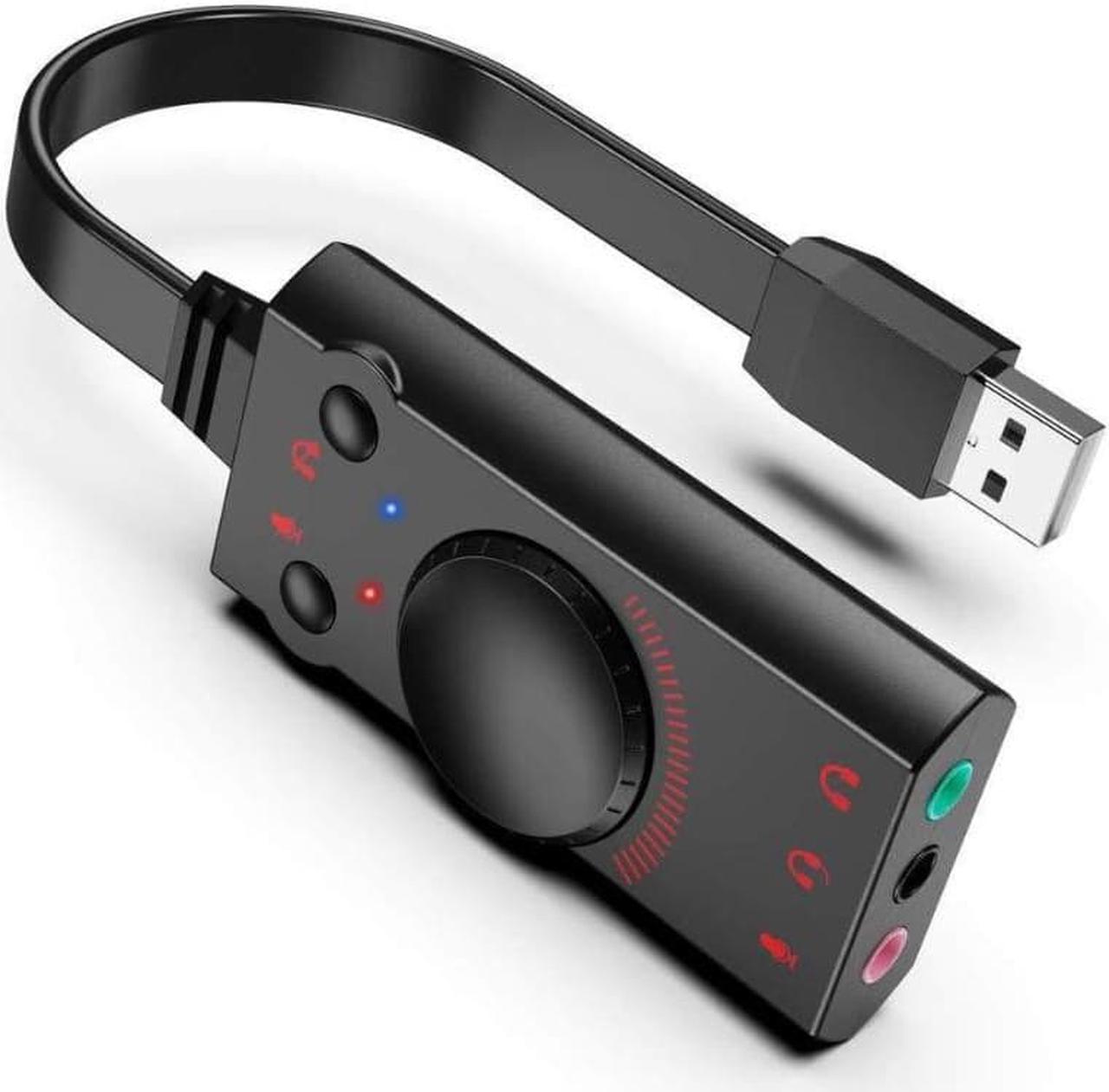 Main image of USB Sound Card Adapter BENGOO External Audio Adapter Stereo Sound Card Converter 3.5mm AUX Microphone Jack for Gaming Headset Earphone PS4 Laptop Desktop Windows Mac OS Linux, Plug Play