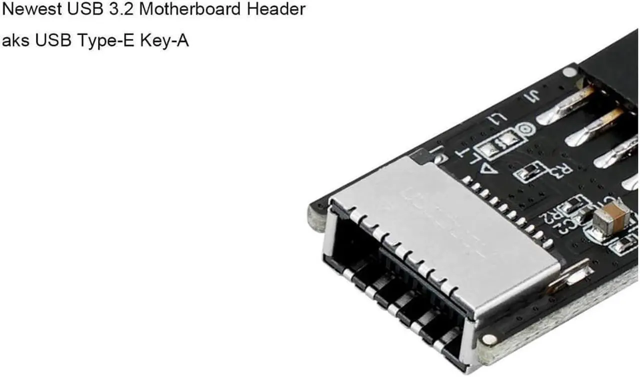 Alt view image 5 of 7 - Anicorn  Motherboard USB 2.0 9pin Header to USB 3.2 20Pin Type E Key-A Female Adapter Extension for USB-C Front Panel