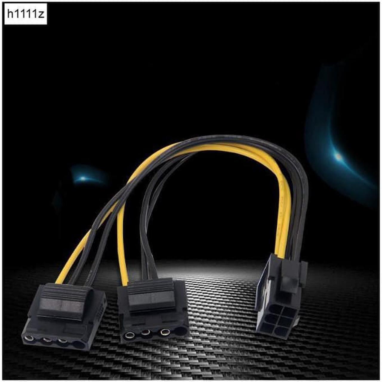 Main image of Anicorn   6Pin Female to Dual 4Pin Female Power Supply Cable Graphics Card Power to Molex 4Pin Convert Cable for nVidia ATI AMD Video Card