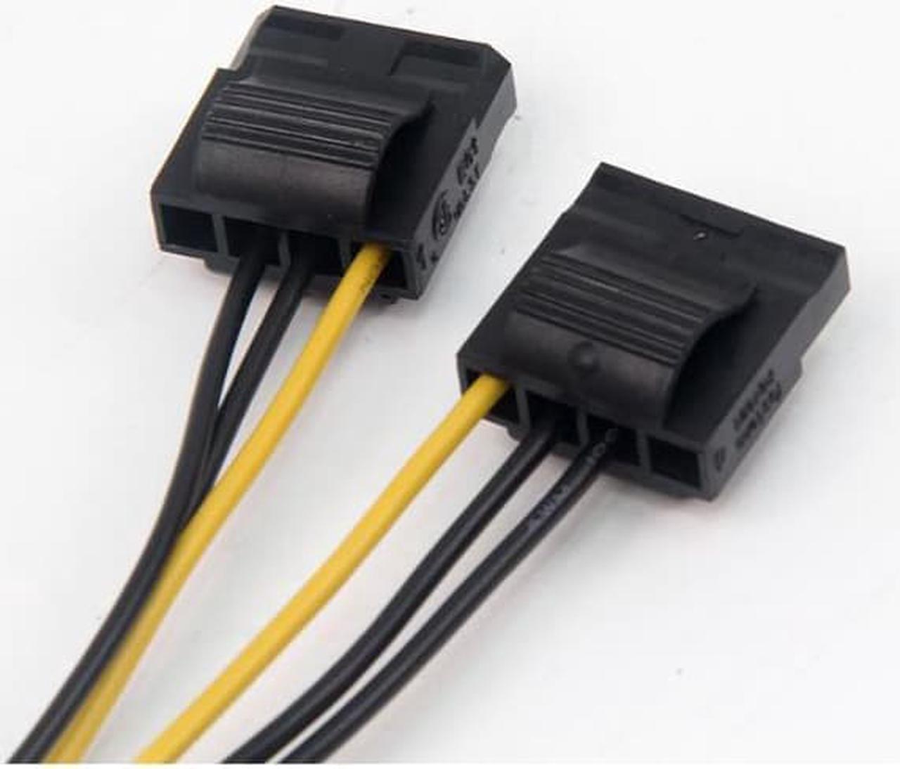 Alt view image 3 of 5 - Anicorn   6Pin Female to Dual 4Pin Female Power Supply Cable Graphics Card Power to Molex 4Pin Convert Cable for nVidia ATI AMD Video Card
