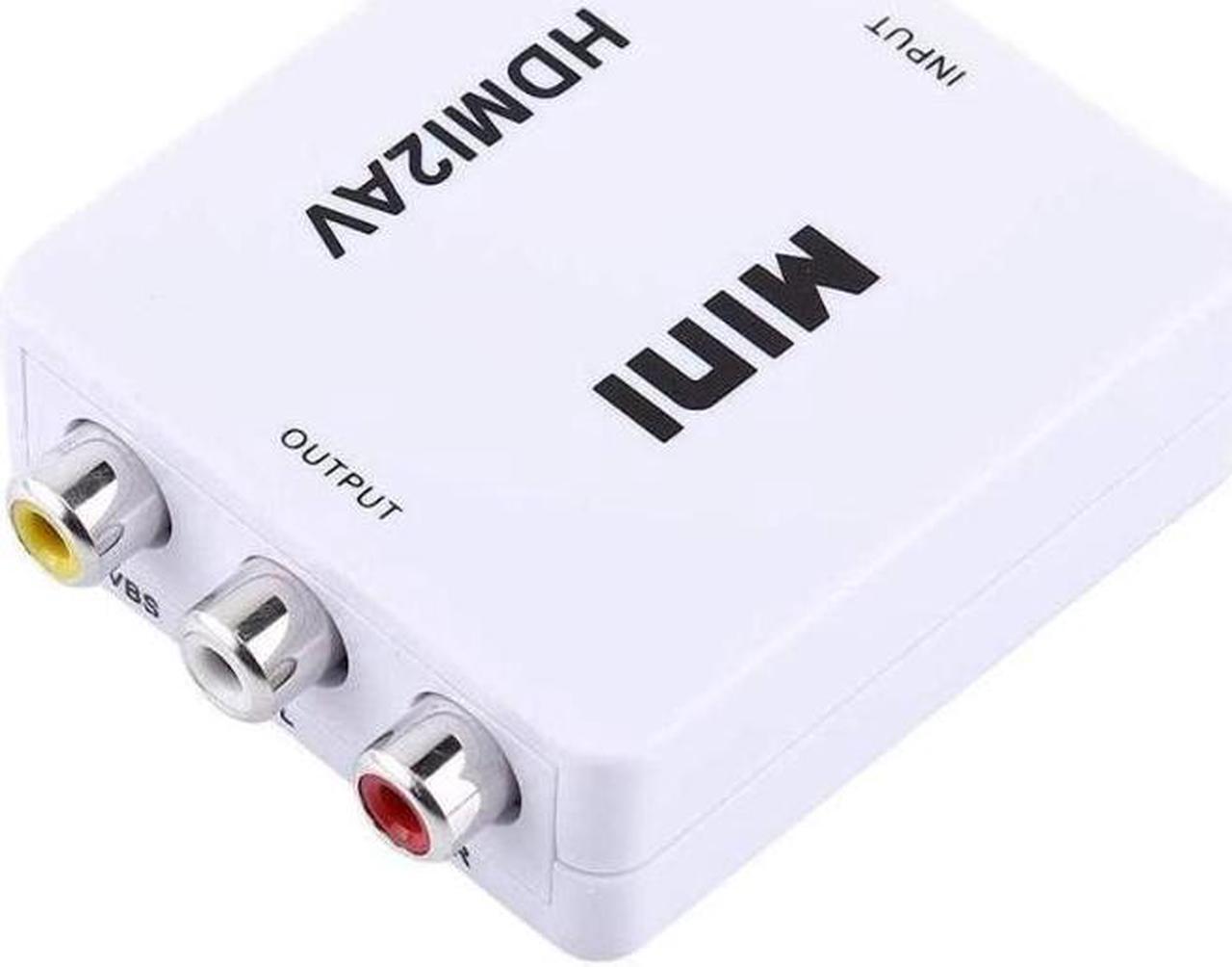 Alt view image 2 of 7 - Digital RCA to HDMI Converter,1080P AV to HDMI Video Converter Mini RCA Composite CVBS Adapter with USB Charge Cable Support 1080P for PC Laptop Mini Xbox PS2 PS3 TV STB VHS VCR Camera DVD(White)