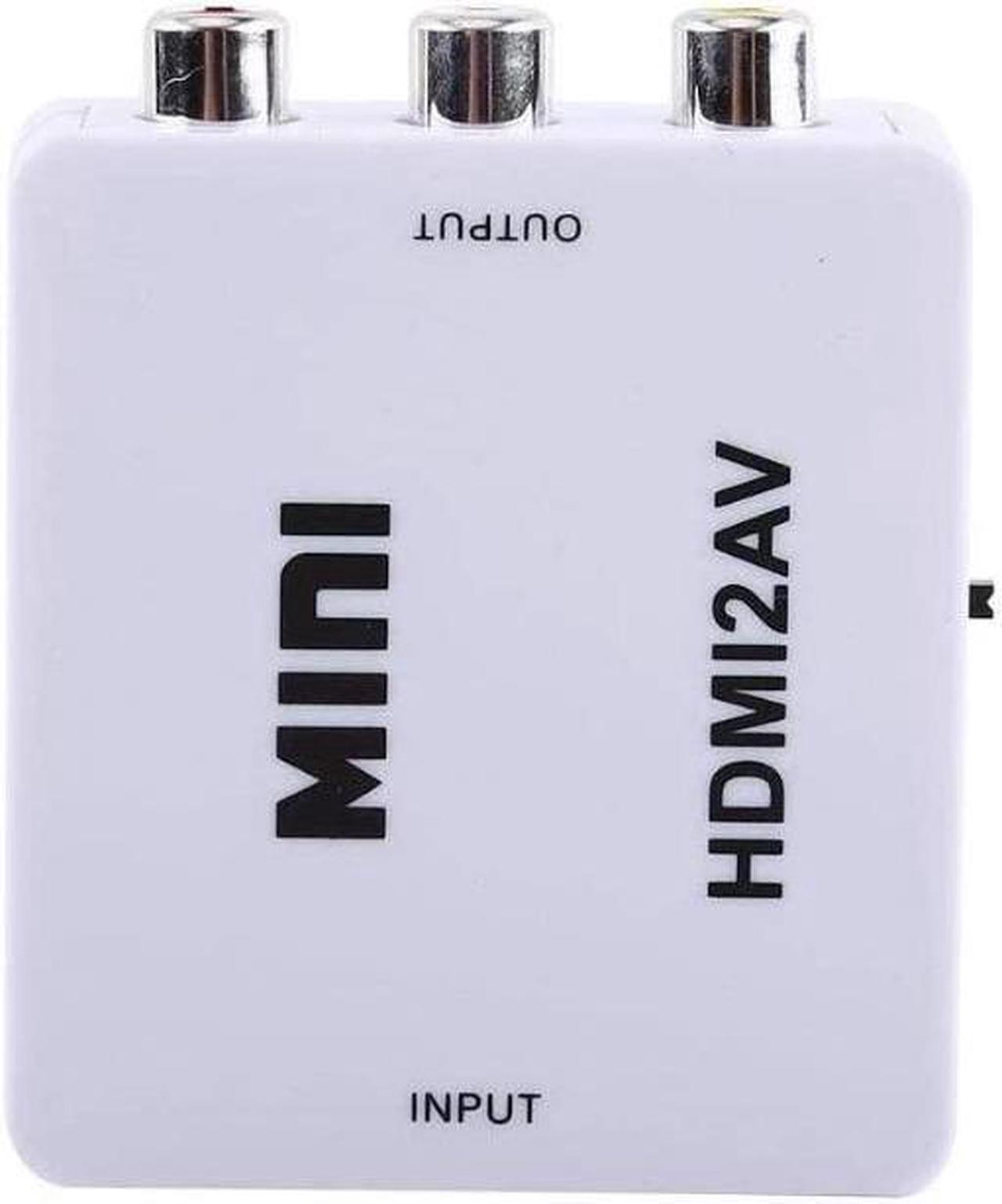 Alt view image 3 of 7 - Digital RCA to HDMI Converter,1080P AV to HDMI Video Converter Mini RCA Composite CVBS Adapter with USB Charge Cable Support 1080P for PC Laptop Mini Xbox PS2 PS3 TV STB VHS VCR Camera DVD(White)