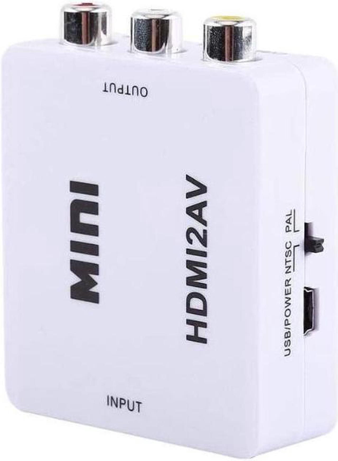 Alt view image 5 of 7 - Digital RCA to HDMI Converter,1080P AV to HDMI Video Converter Mini RCA Composite CVBS Adapter with USB Charge Cable Support 1080P for PC Laptop Mini Xbox PS2 PS3 TV STB VHS VCR Camera DVD(White)