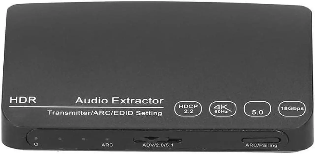 Alt view image 5 of 7 - HDMI Splitter, HDMI Audio Extractor Switch, Bluetooth 5.0/4K/60HZ Analog Stereo R/L Audio Extractor Compatible with Dolby HD/DTS HD/Dolby Atoms/Dolby AC3/DTS/LPCM (HDCN0052M1)