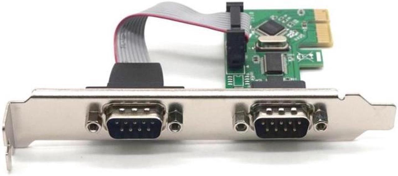 Alt view image 2 of 7 - Weastlinks 2 Port RS232 Serial PCI-Express Expansion Card RS232 COMM DB9 Pin WCH382L Chipset