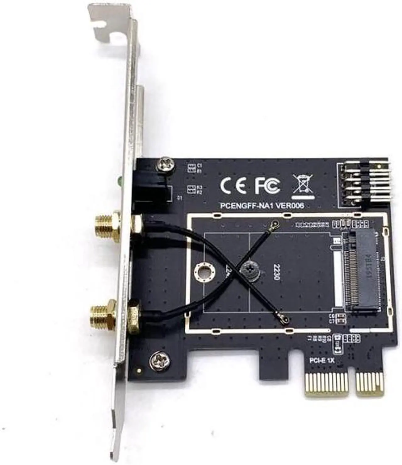 Alt view image 2 of 7 - Weastlinks M.2 NGFF Key A A+E to Mini PCI-E Wireless Adapter WiFi Bluetooth Network Card Converter PCI-Express 1X M2 NGFF Support 2230 2242