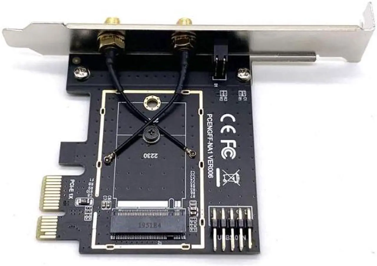 Alt view image 3 of 7 - Weastlinks M.2 NGFF Key A A+E to Mini PCI-E Wireless Adapter WiFi Bluetooth Network Card Converter PCI-Express 1X M2 NGFF Support 2230 2242