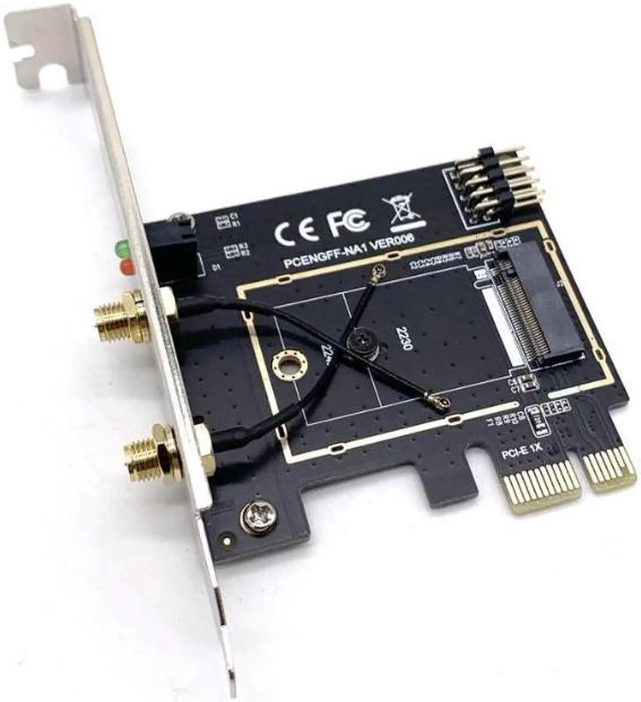 Alt view image 6 of 7 - Weastlinks M.2 NGFF Key A A+E to Mini PCI-E Wireless Adapter WiFi Bluetooth Network Card Converter PCI-Express 1X M2 NGFF Support 2230 2242