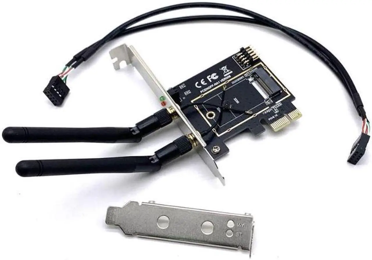 Alt view image 7 of 7 - Weastlinks M.2 NGFF Key A A+E to Mini PCI-E Wireless Adapter WiFi Bluetooth Network Card Converter PCI-Express 1X M2 NGFF Support 2230 2242