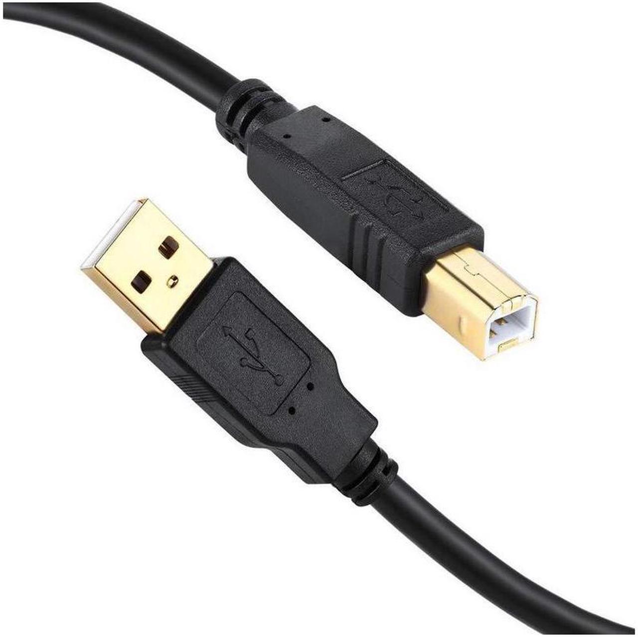 Alt view image 2 of 7 - USB 2.0 Printer Cable 30 FT USB Printer Cable Type A Male to B Male Printer Scanner Cord for HP Canon Lexmark Epson Dell USB a to b Cable and More (Black 30ft)