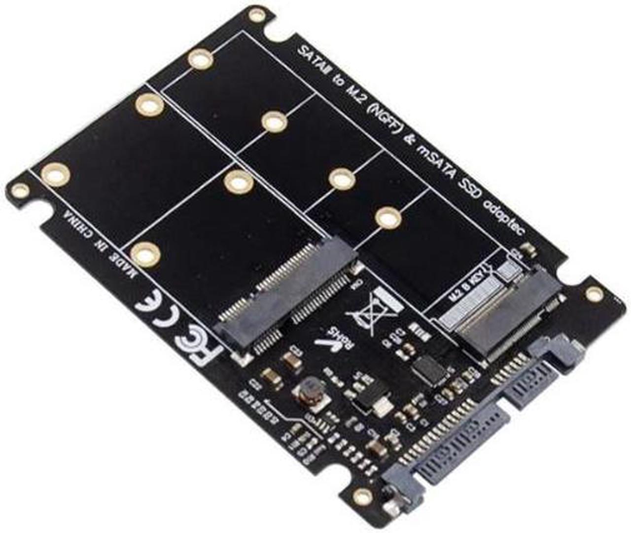 Main image of SATA to M.2 B & mSATA SSD NVMe adapter Card 6Gbps