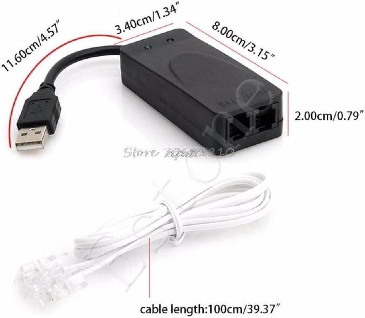 Alt view image 5 of 5 - 2 Dual RJ11 Ports USB 56K External Dial Up Voice Fax Data Modem For Windows 7 8 Z09 Drop ship