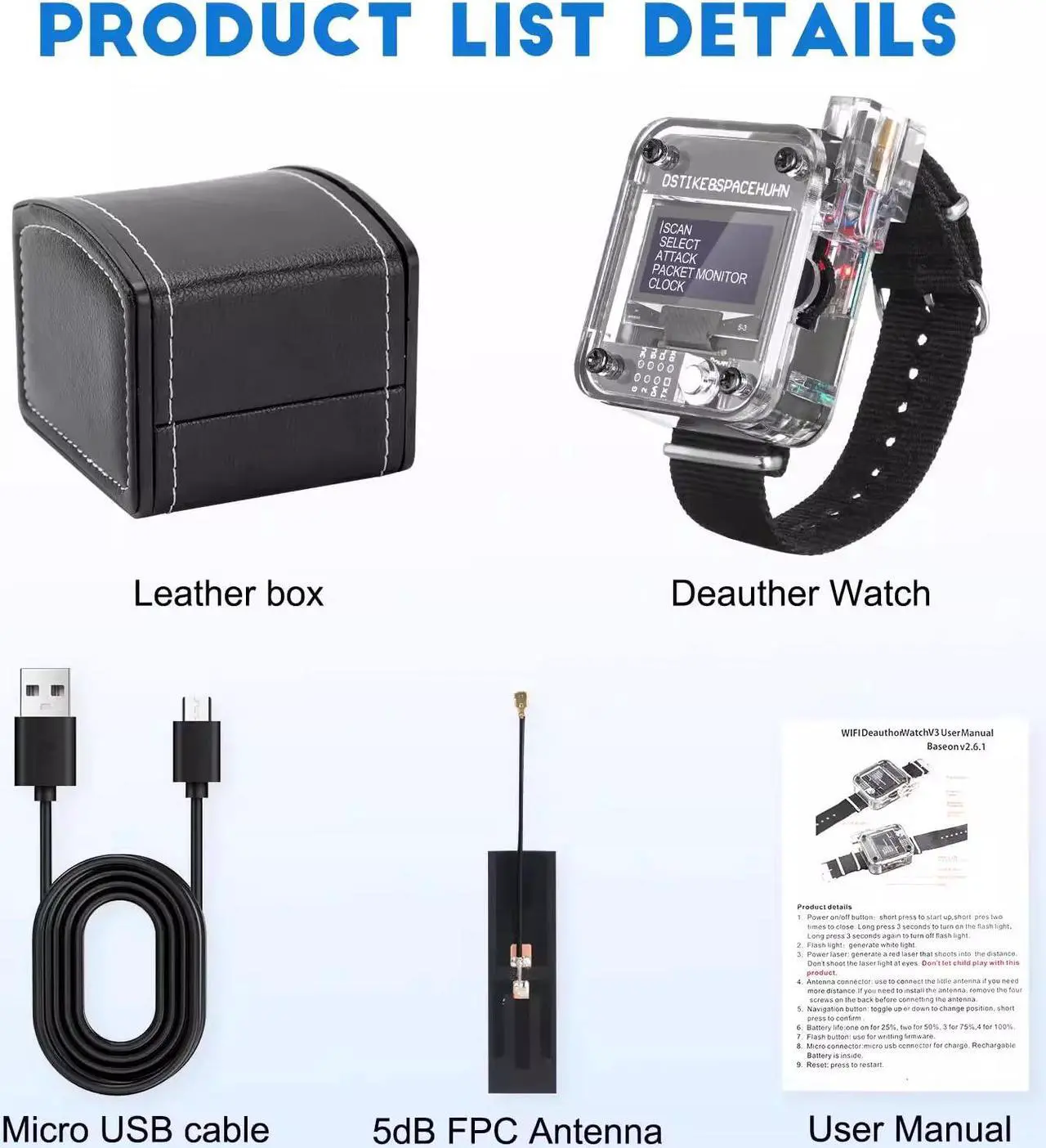 Alt view image 2 of 5 - DSTIKE Deauther Watch V3 DSTIKE Wifi Deauther Watch ESP8266