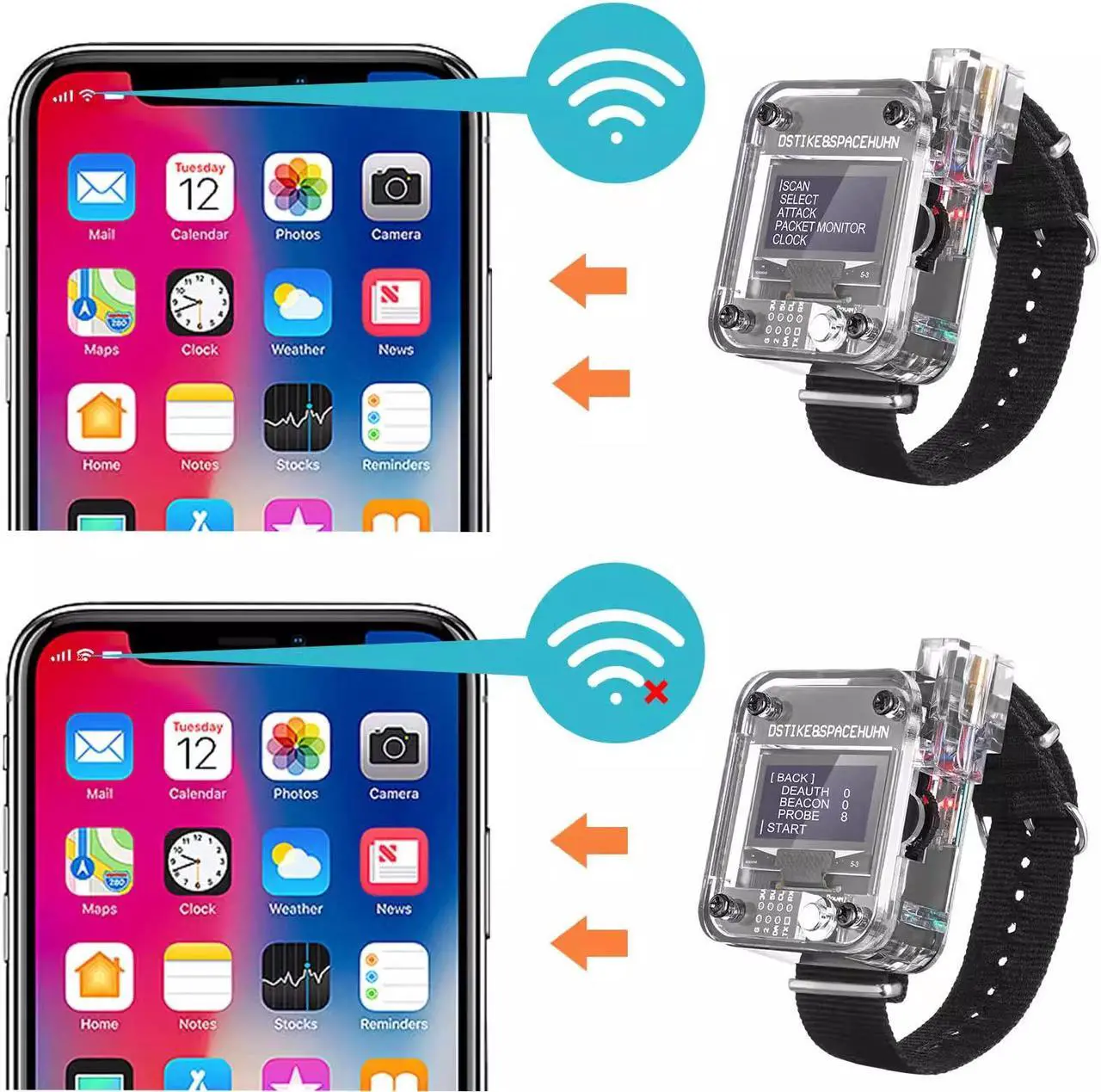 Alt view image 3 of 5 - DSTIKE Deauther Watch V3 DSTIKE Wifi Deauther Watch ESP8266
