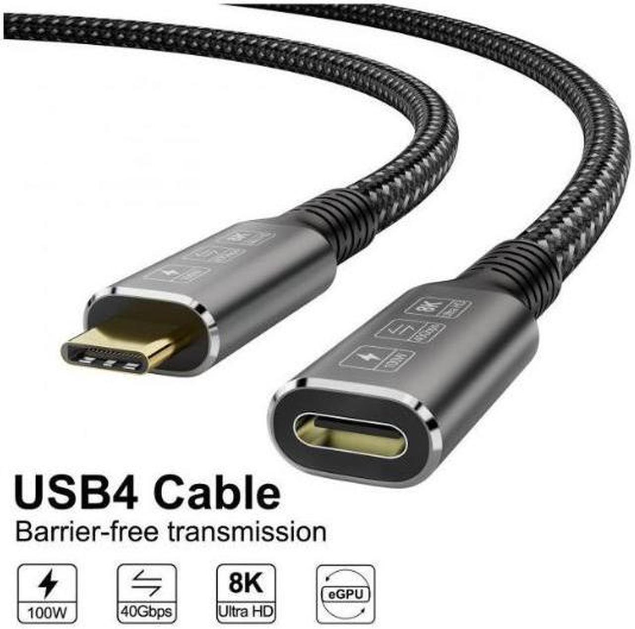 Main image of USB4 Extension Cable Male to Female 40Gbps with 100W Charging and 8K@60Hz Compatible with Thunderbolt3/4
