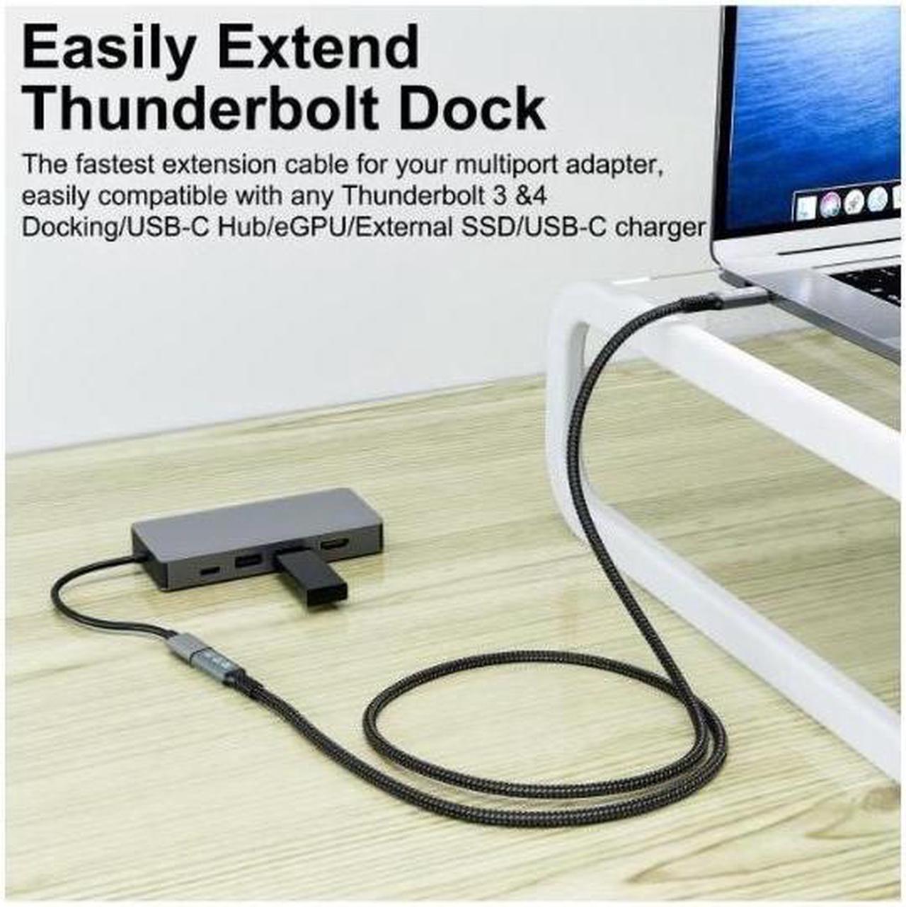 Alt view image 3 of 7 - USB4 Extension Cable Male to Female 40Gbps with 100W Charging and 8K@60Hz Compatible with Thunderbolt3/4