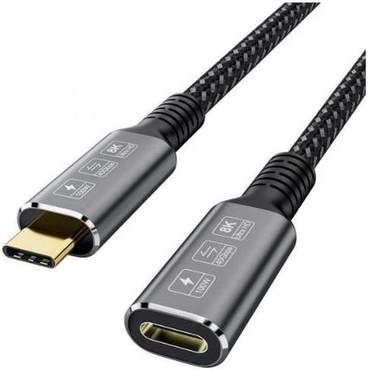 Alt view image 4 of 7 - USB4 Extension Cable Male to Female 40Gbps with 100W Charging and 8K@60Hz Compatible with Thunderbolt3/4