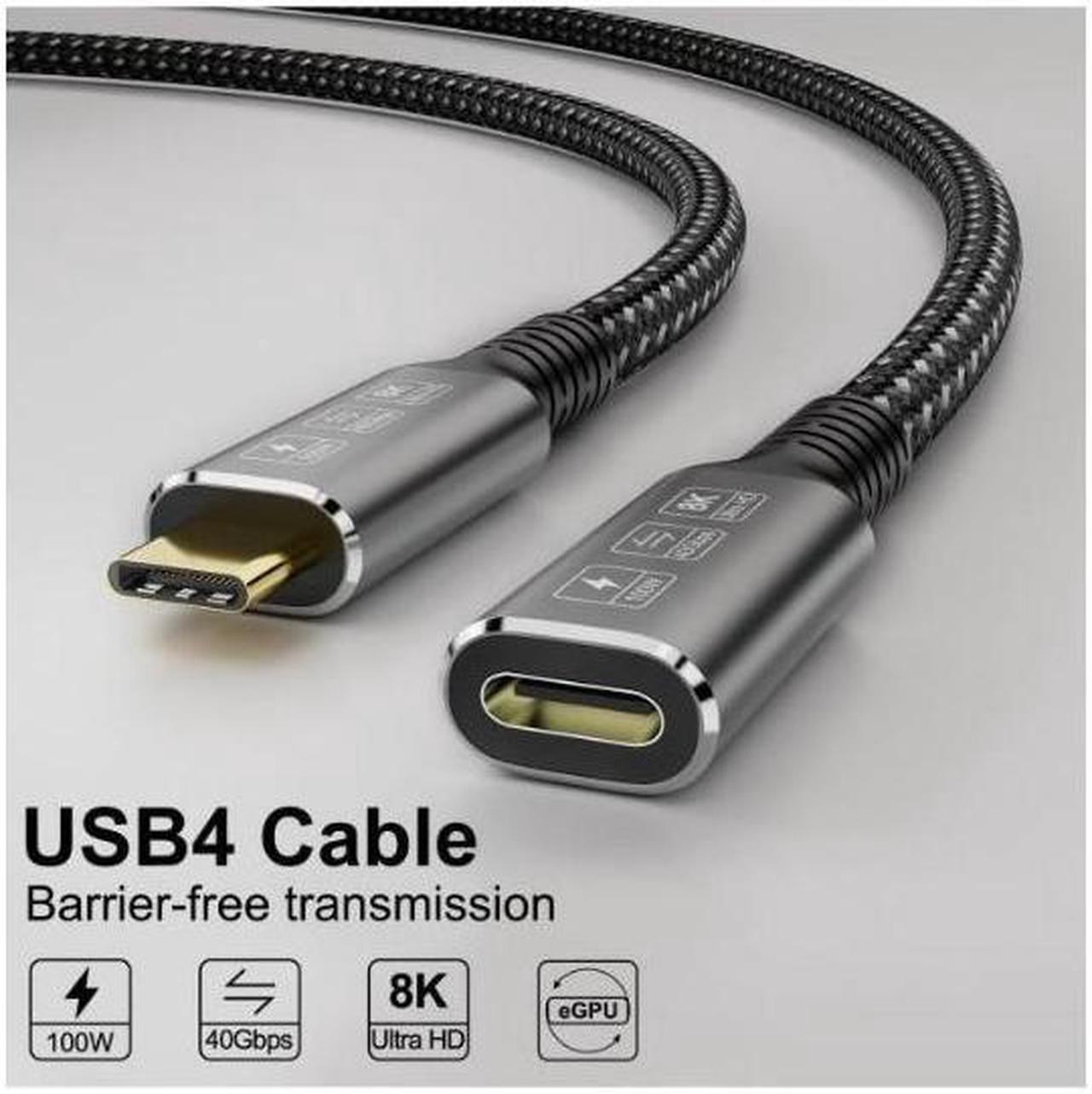 Alt view image 5 of 7 - USB4 Extension Cable Male to Female 40Gbps with 100W Charging and 8K@60Hz Compatible with Thunderbolt3/4