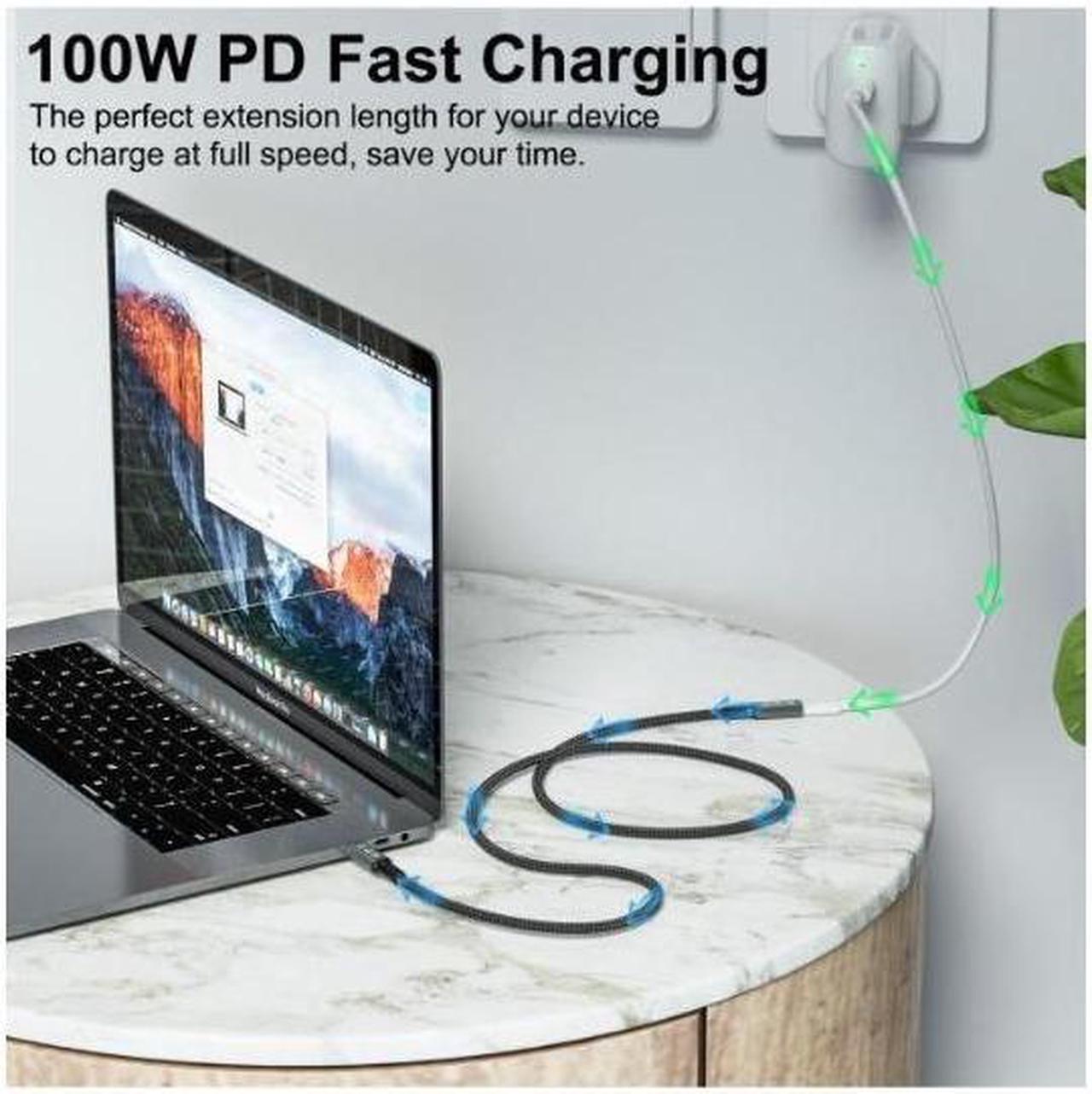 Alt view image 7 of 7 - USB4 Extension Cable Male to Female 40Gbps with 100W Charging and 8K@60Hz Compatible with Thunderbolt3/4