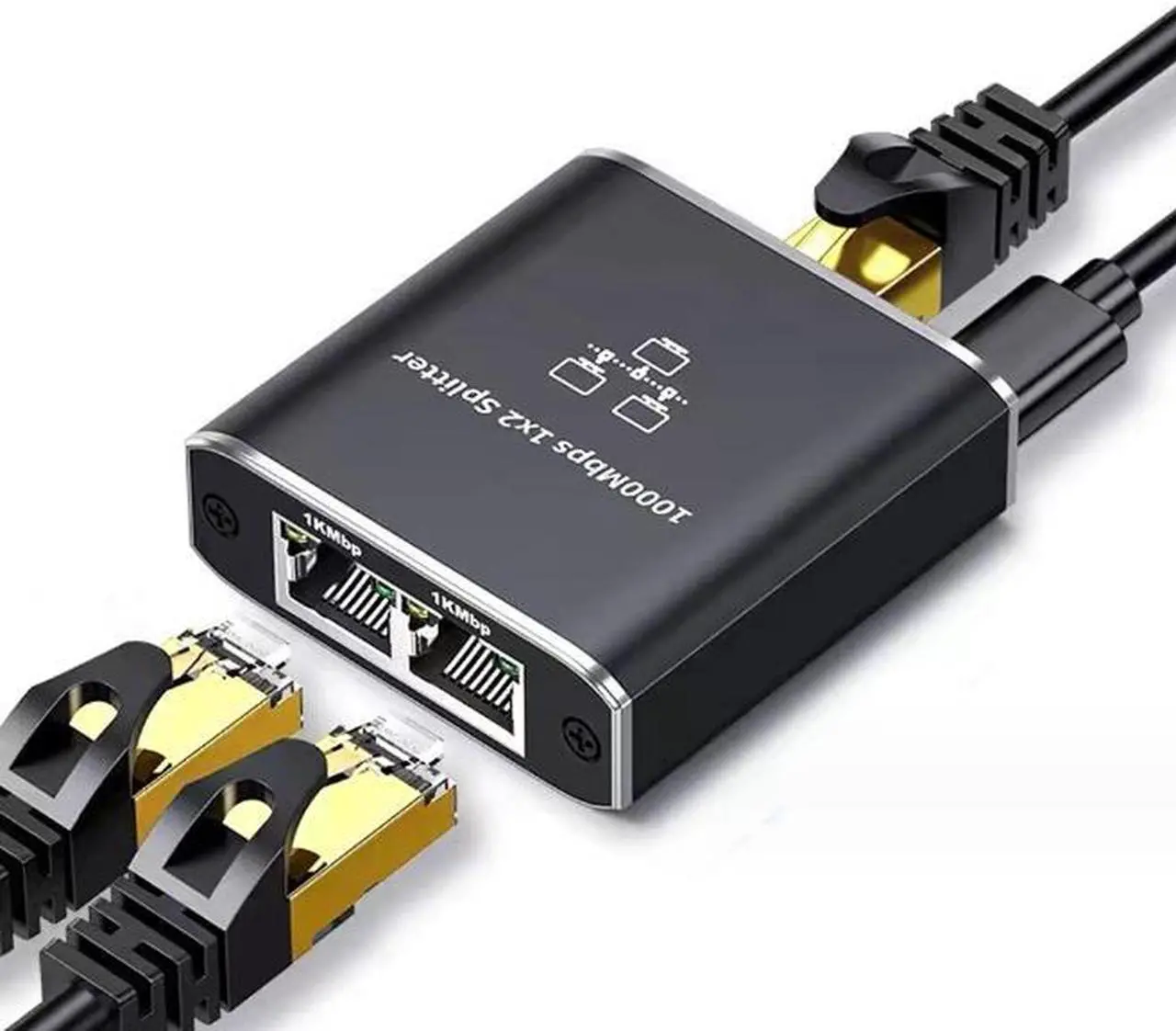 Main image of Gigabit RJ45 network splitter, broadband routing switch, one in two network cable splitter, extender