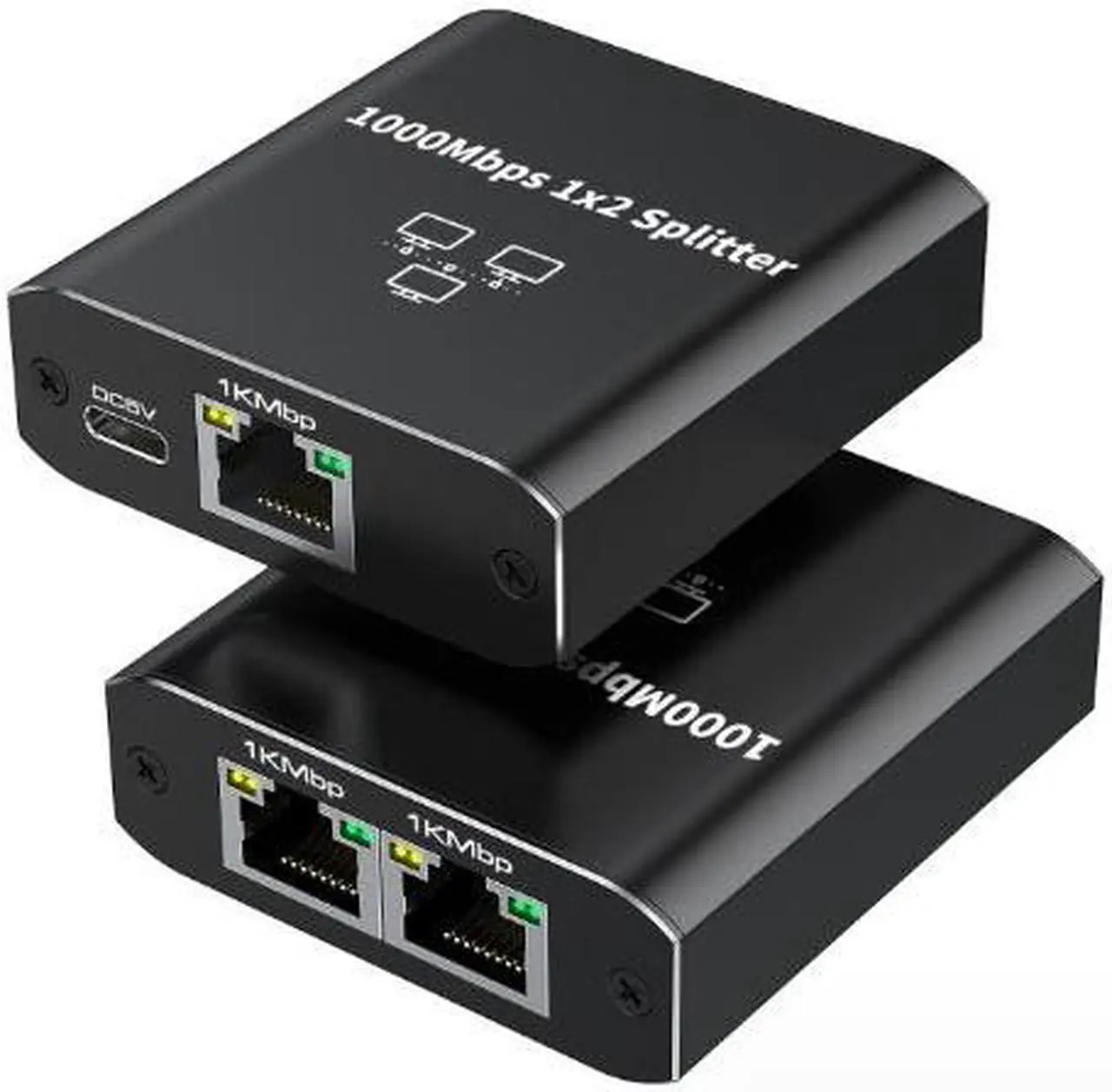 Alt view image 2 of 7 - Gigabit RJ45 network splitter, broadband routing switch, one in two network cable splitter, extender