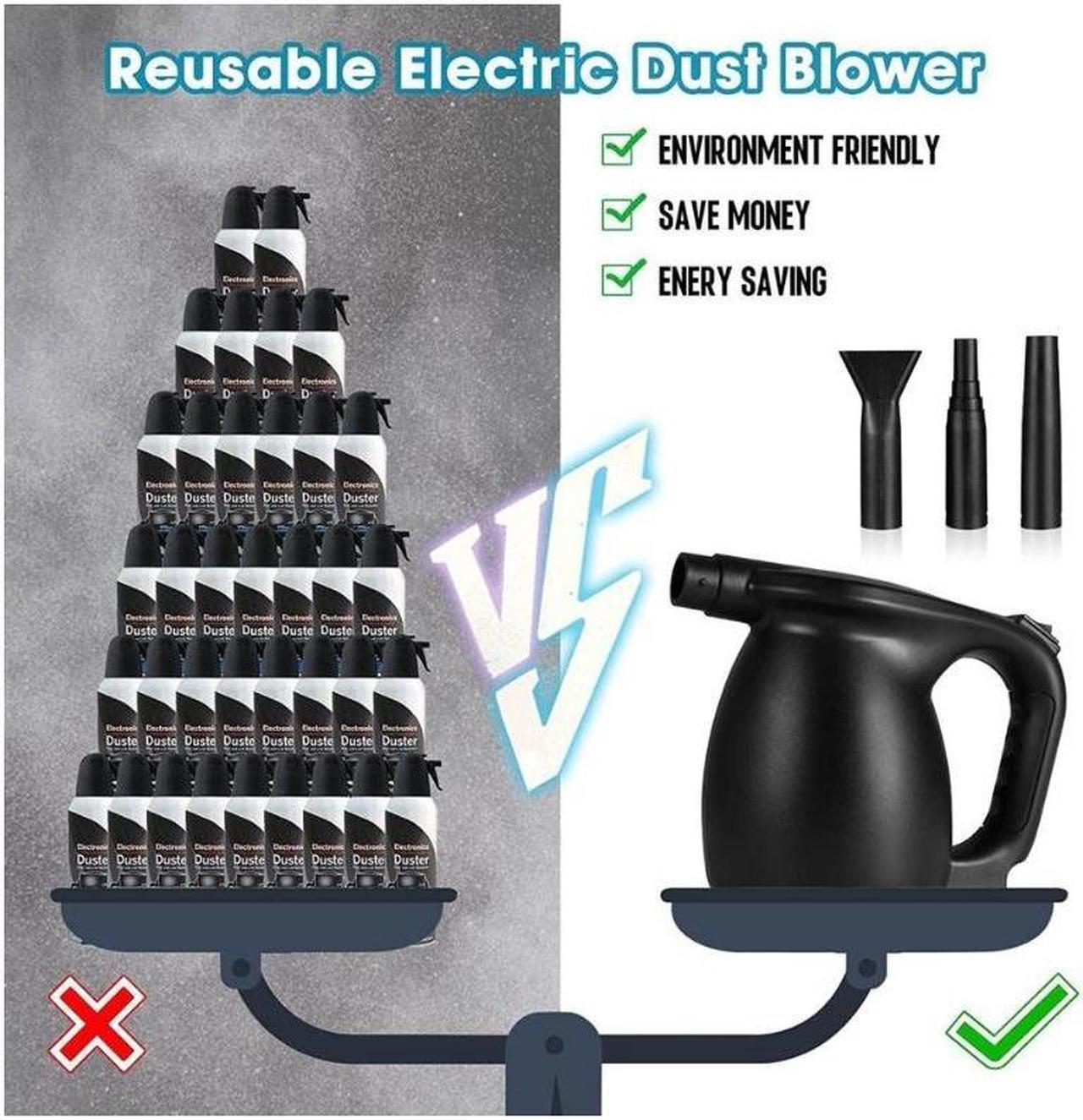 Alt view image 4 of 7 - Air Blower for Computer - Electric Air Duster, CORN 600W High Power Portable Compressed Air Duster Cans for Laptop, PC,Computer, Car, Hairs, Crumbs, Scraps Cleaner