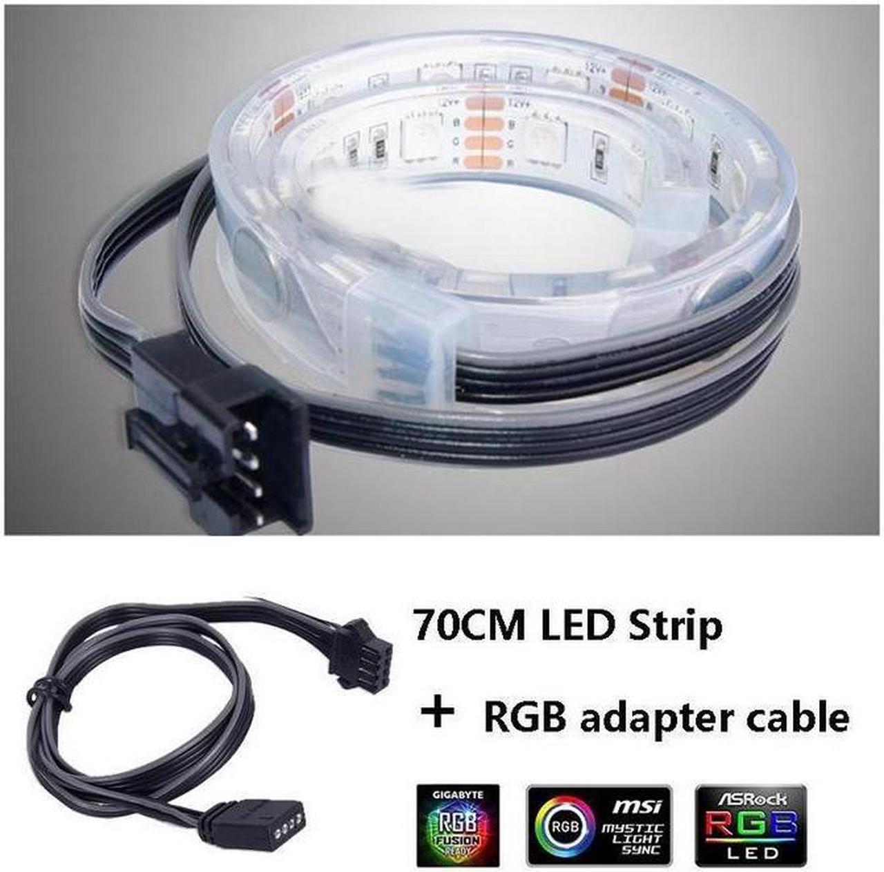 70cm (27.5inch) LED Strip Light 12V  4-pin Desktop Chassis decorative RGB LED Strip