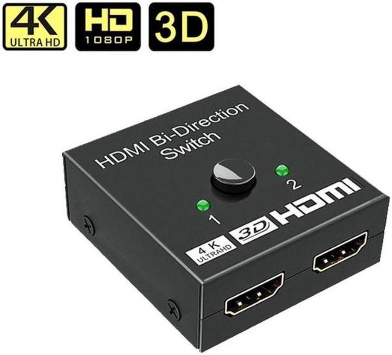 HDMI Bi-Direction Switch 4K 1x2/2x1 HDMI-compatible Switcher 2 in1 Out for PS4/3 TV Box Switcher Adapter