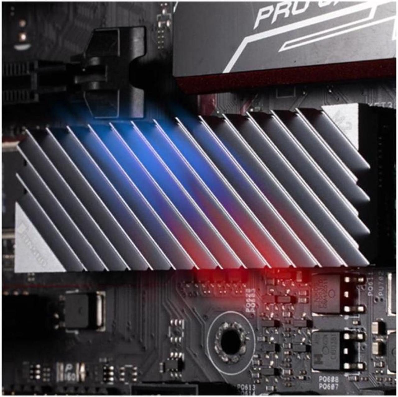 Alt view image 4 of 5 - M.2 SSD NVMe Heat Sink M2 2280 Solid State Hard Disk Aluminum cooling Vest with Thermal Pad