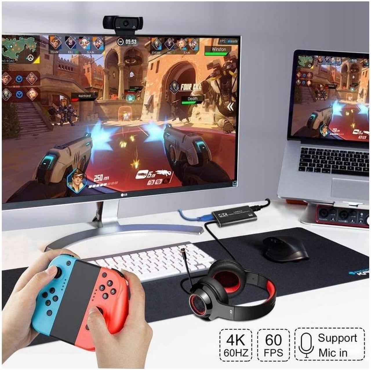 Alt view image 4 of 7 - 4K Audio Video Capture Card, Rybozen USB 3.0 HDMI Video Capture Device, Full HD 1080P for Game Recording, Live Streaming Broadcasting