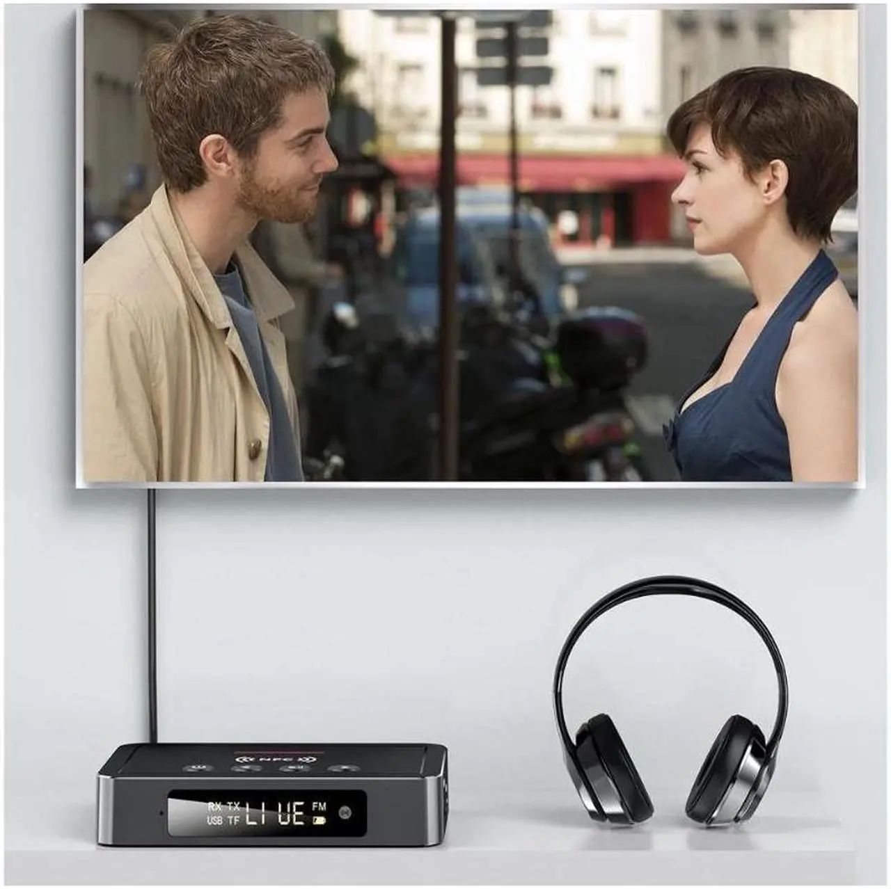 Alt view image 2 of 7 - Bluetooth Transmitter Receiver, NFC-Enabled Audio Adapter 5.0, 3.5mm AUX RCA Adapter Compatible with PC/TV/Tablet/Speaker/Home Car Sound System
