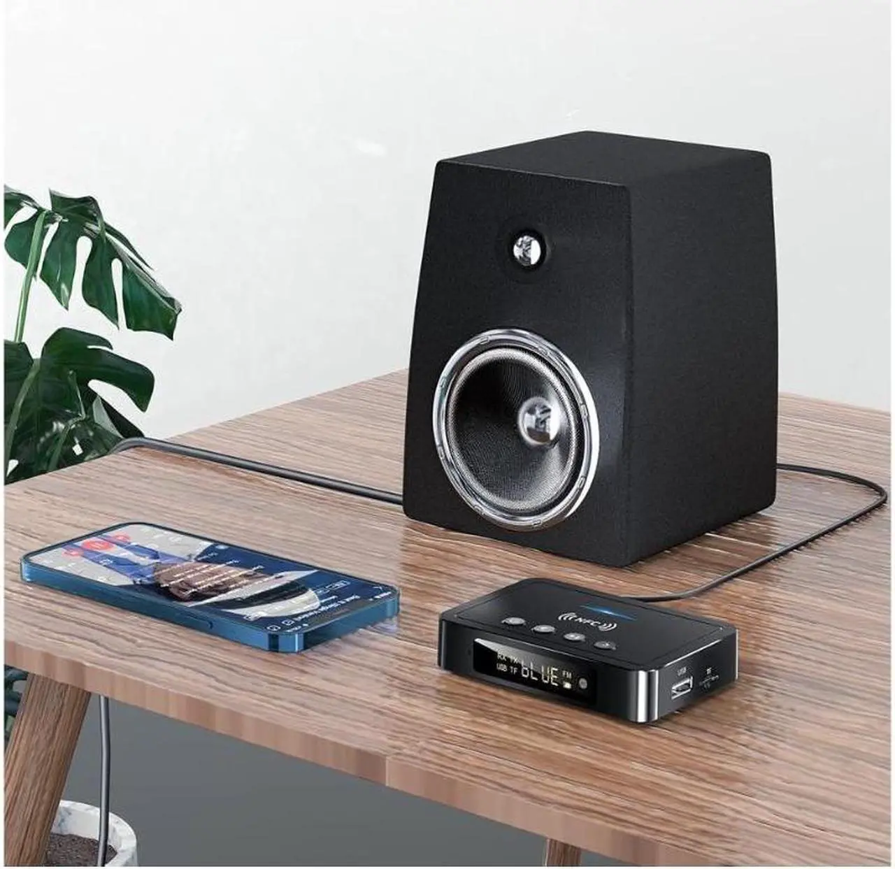 Alt view image 5 of 7 - Bluetooth Transmitter Receiver, NFC-Enabled Audio Adapter 5.0, 3.5mm AUX RCA Adapter Compatible with PC/TV/Tablet/Speaker/Home Car Sound System