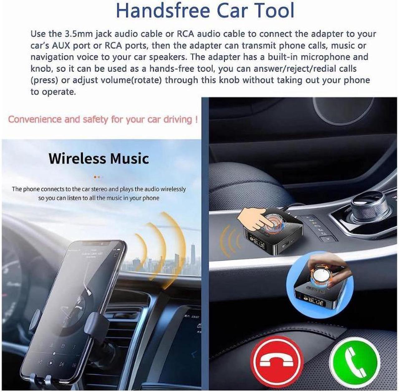 Alt view image 6 of 7 - Bluetooth 5.0 Audio Adapter, 5-in-1 Wireless Music Transmitter AUX Receiver USB TF Micro SD Card MP3 Player for TV CD PC Car Home Stereo to Wireless Wired Soundbar Headphones Speakers