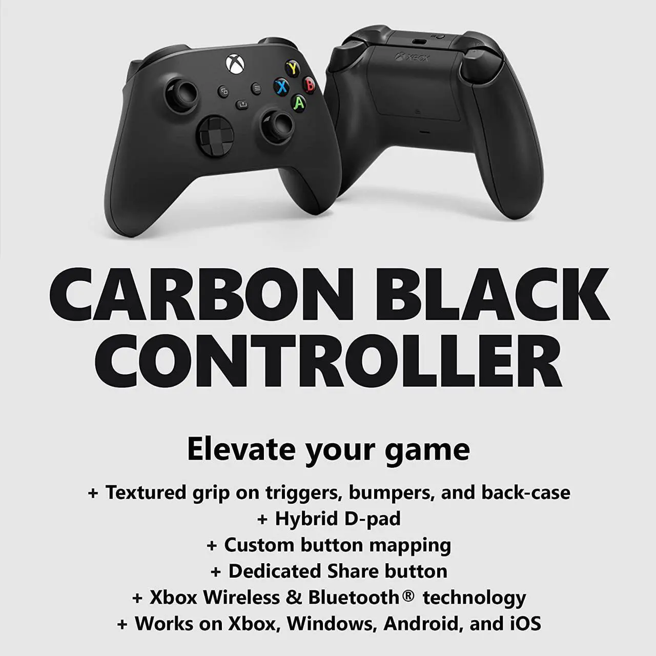 Alt view image 7 of 7 - Xbox Core Wireless Controller  Carbon Black