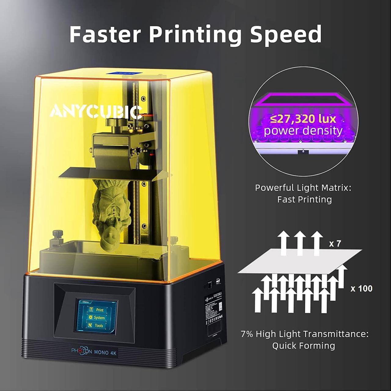 Alt view image 4 of 6 - ANYCUBIC Photon Mono 4K 3D Printer, 6.23'' Monochrome Screen Upgraded LCD SLA UV Resin 3D Printers with Fast & Precise Printing and Large Printing Size 5.20''X3.14''X6.50''