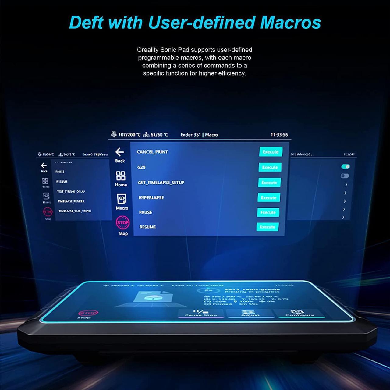 Alt view image 6 of 7 - ENOMAKER Creality Sonic Pad in Klipper Firmware 64-bit 3D Printing Smart Pad 7" Touch Control Screen Speed Up Printing Remote Control for Creality Ender 3 V2Ender 3 S1/Pro and Other FDM 3D Printers