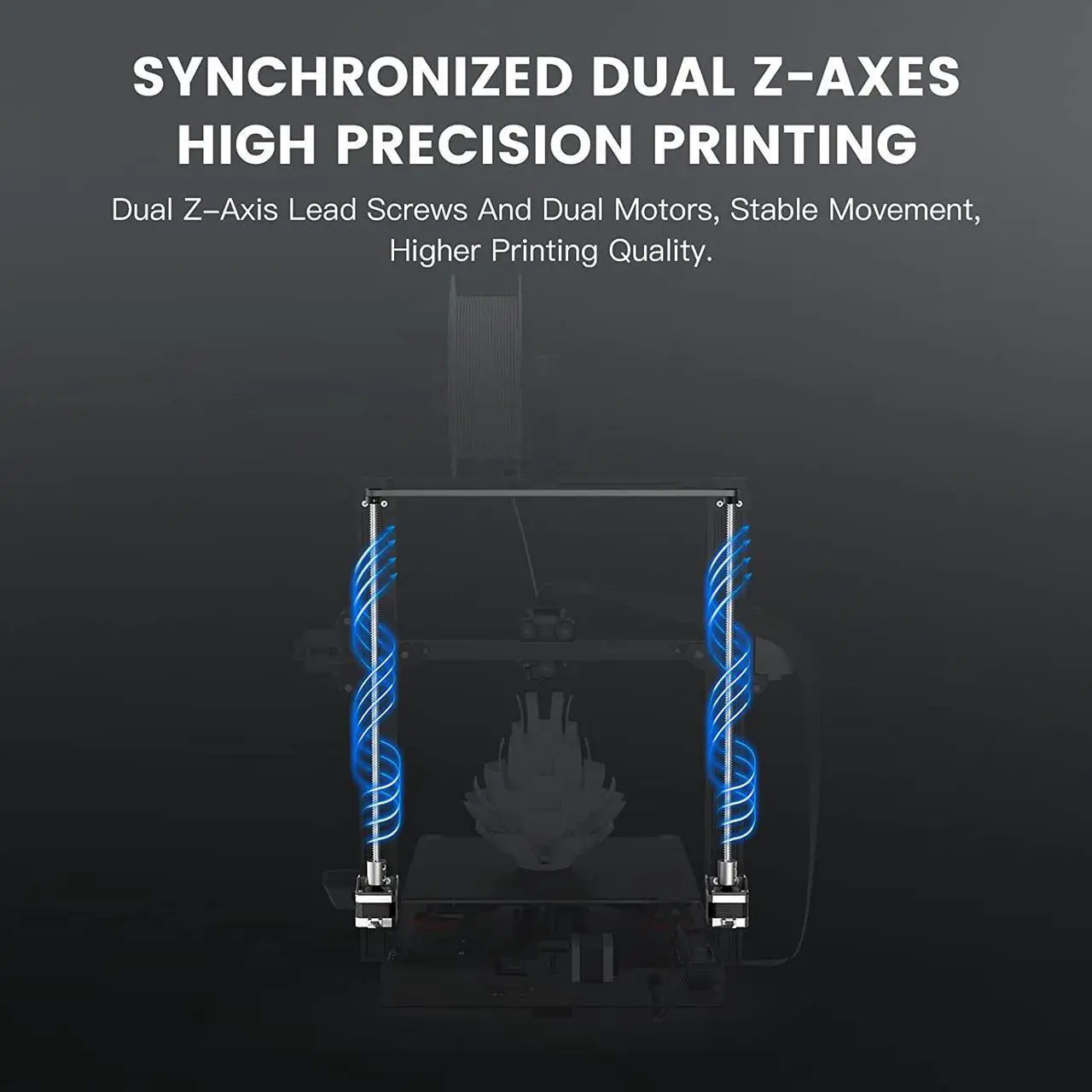 Alt view image 4 of 6 - Creality 3D Printer Ender 3 S1 Plus with CR Touch Auto Leveling, High Precision Z-axis Double Screw, Removable Build Plate, 4.3inch Touch Screen FDM 3D Printer 11.81"x 11.81" x 11.81"