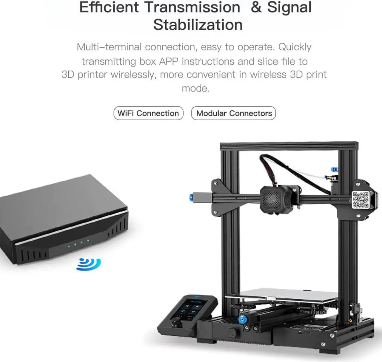 Alt view image 3 of 7 - Creality 3D Printer WiFi Box 2.0 & 8G TF Card, Intelligent Assistant Remote Control Monitor Wireless Printing Upgrade Kit