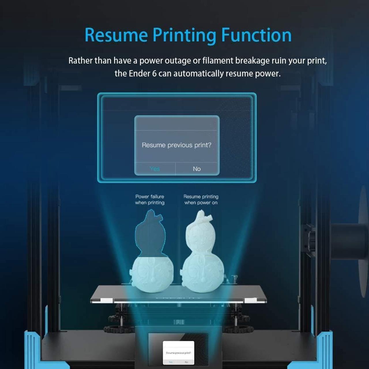 Alt view image 6 of 6 - Comgrow Creality Ender 6 3D Printer Stable Core XY Structure with 3 Times Faster Printing Speed Acrylic Enclosure Silent Board Glass Bed 9.8 x 9.8 x 15.7 inch
