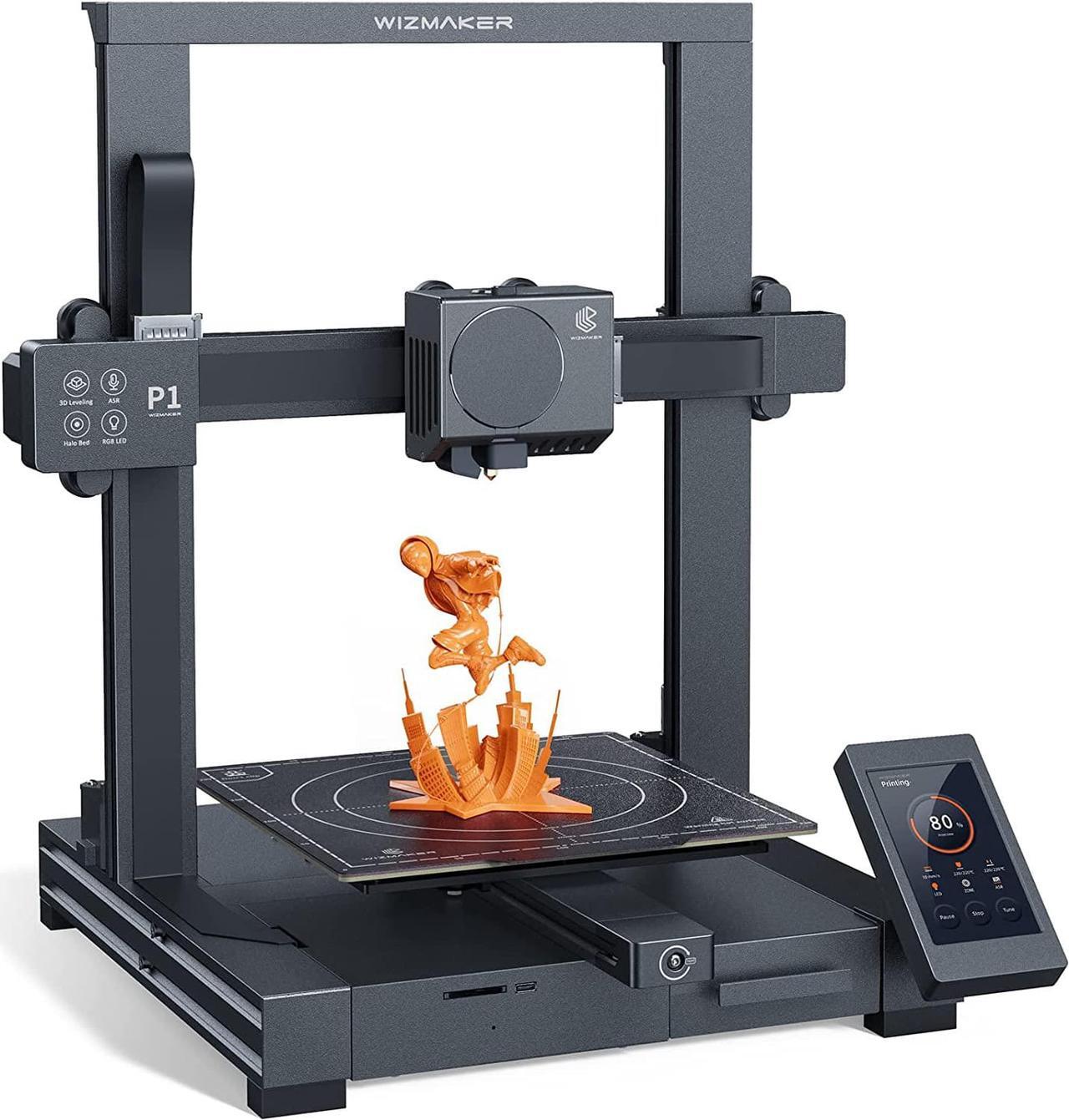 Main image of WIZMAKER P1 3D Printer Auto Leveling, Voice Control Upgrade FDM Direct Drive 3D Printers, Self-Testing Operation Support for Beginners Home DIY, Printing Size 8.66x8.66x10.4 inch