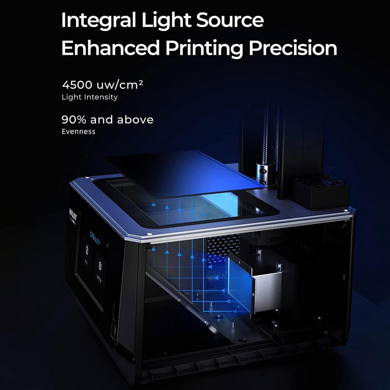Alt view image 4 of 6 - Creality HALOT-ONE Plus Resin 3D Printer, 7.9 inch 4K Mono LCD UV Photocuring Printers with 11 Pcs Model Tools Kit, Dual Linear Rails, WiFi Remote Control Printing, Size 6.77 x 3.9 x 6.3 inch