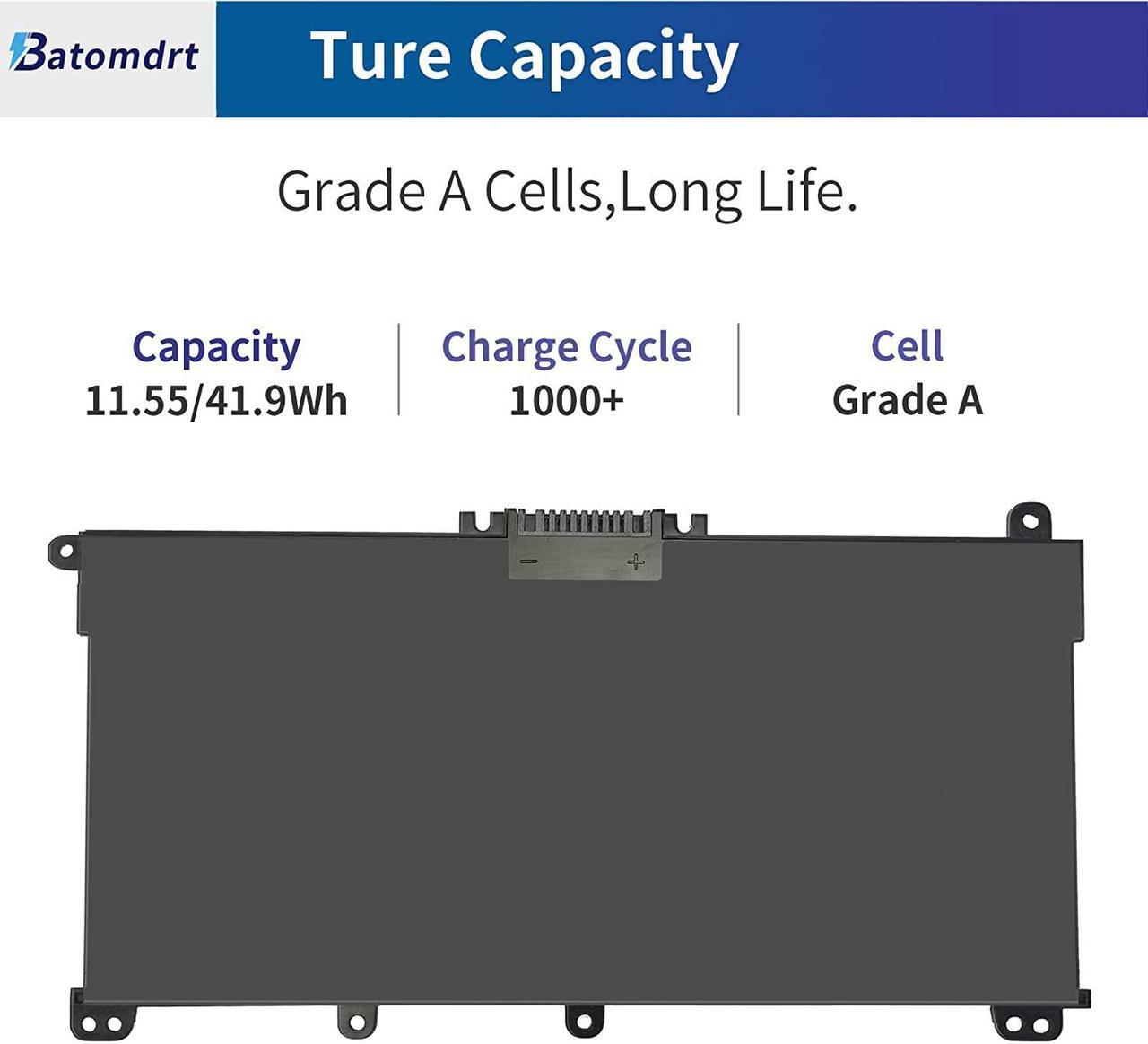 Alt view image 4 of 7 - TF03XL Battery for HP Pavilion X360 15-cc1xx 15-cc0xx 15-cc6xx 15-cc5xx 15-cc561st 15-cc610ms 14-cd1055cl 17-ar050wm 14-bf0xx 14-bk091st 15-cc023cl 15-cc057cl 14m-cd0xxx 14m-cd0003dx