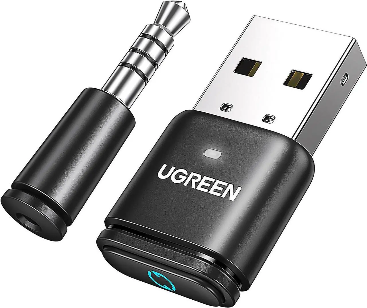 Main image of UGREEN USB Audio Transmitter, Bluetooth 5.3 Adapter for Connecting Bluetooth Headphones to PS5, PS4, Switch, PC, Wireless Audio Adapter with aptX AD, Included Mini Mic (Plug & Play)