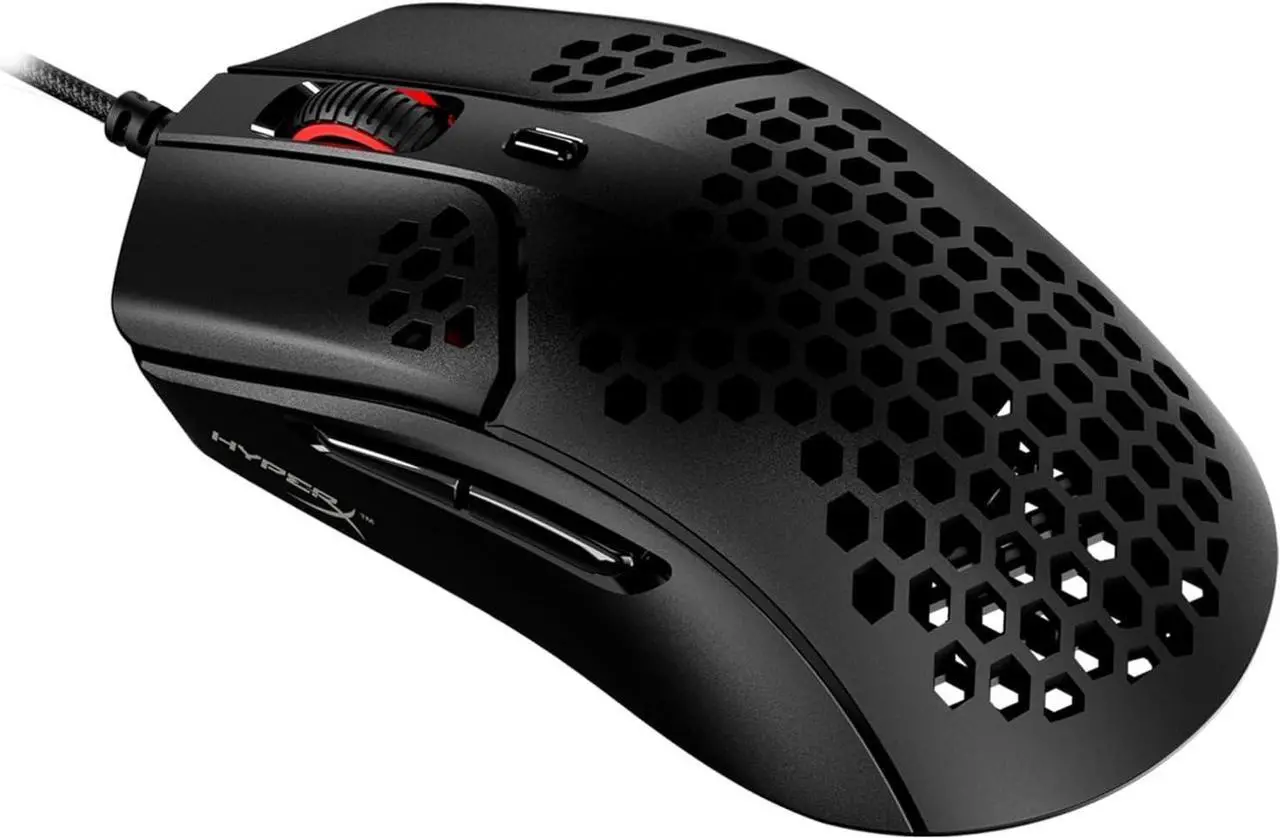 Alt view image 3 of 7 - HyperX Pulsefire Haste  Gaming Mouse, Ultra-Lightweight, 59g, Honeycomb Shell, Hex Design, RGB, HyperFlex USB Cable, Up to 16000 DPI, 6 Programmable Buttons,Black