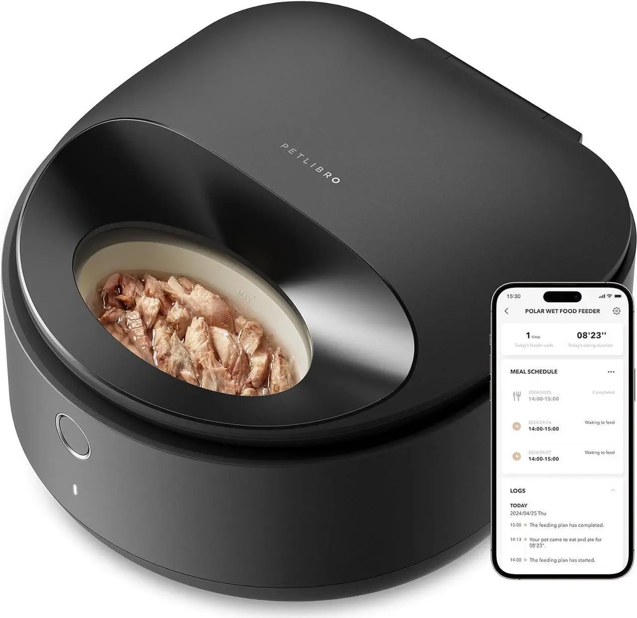 Main image of Automatic Cat Feeder Wet Food Dispenser Refrigerated APP WiFi Control,3 Days True Freshness 3 Meals,Semiconductor Cooling&Quick Chills Gravy Wet Food Polar Timed Auto Pet Feeder for Cat Dog