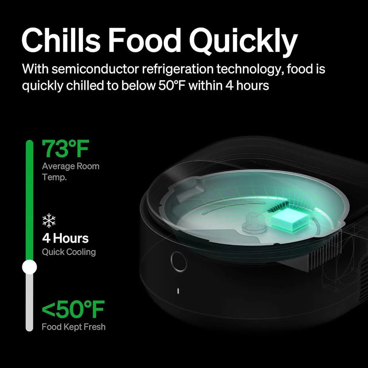 Alt view image 3 of 7 - Automatic Cat Feeder Wet Food Dispenser Refrigerated APP WiFi Control,3 Days True Freshness 3 Meals,Semiconductor Cooling&Quick Chills Gravy Wet Food Polar Timed Auto Pet Feeder for Cat Dog