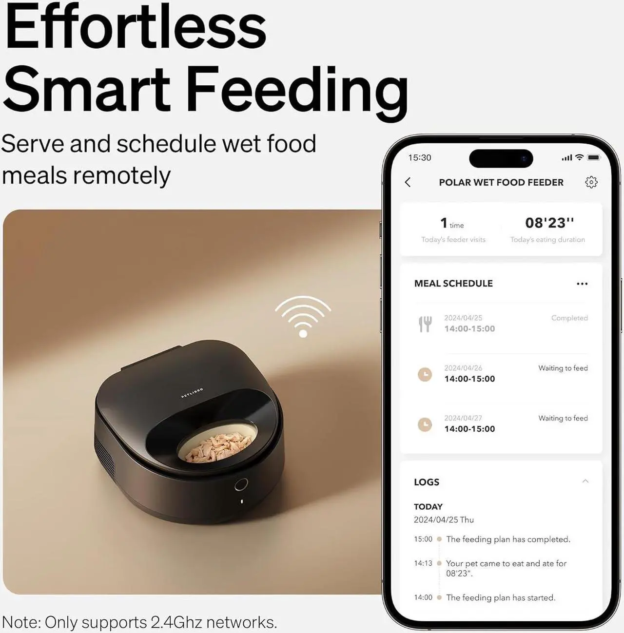 Alt view image 4 of 7 - Automatic Cat Feeder Wet Food Dispenser Refrigerated APP WiFi Control,3 Days True Freshness 3 Meals,Semiconductor Cooling&Quick Chills Gravy Wet Food Polar Timed Auto Pet Feeder for Cat Dog